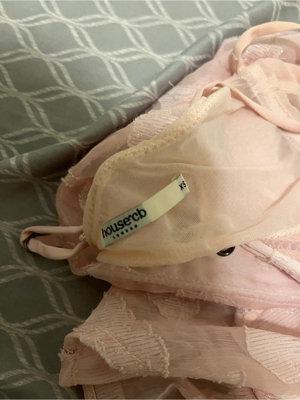 House of CB London Lisette Pink Floral Lace Corset Top - Picture 6 of 7